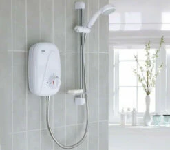 Duravit Sales Shop 41 Mira Vigour Thermostatic Power Shower White And Chrome 1.1532.353