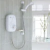 Mira Vigour Manual Power Shower White And Chrome