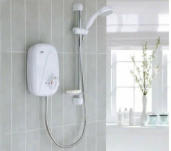 Mira Vigour Manual Power Shower White And Chrome