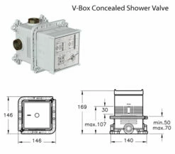 VitrA Root Round Built-In 3-Way Shower Diverter -Duravit Sales Shop M700 2023 4 5 8 2 15 224