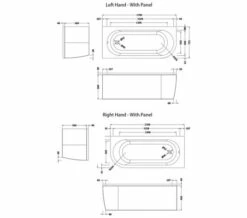 Nuie Crescent 1700 X 725mm White Back-To-Wall Bath -Duravit Sales Shop M700 2023 4 8 6 56 21 362