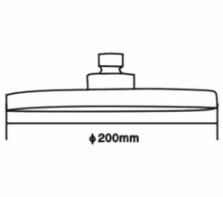Nuie 200mm ABS Fixed Shower Head 9 Nuie 200mm ABS Fixed Shower Head -Duravit Sales Shop M700 2023 5 19 12 21 29 583