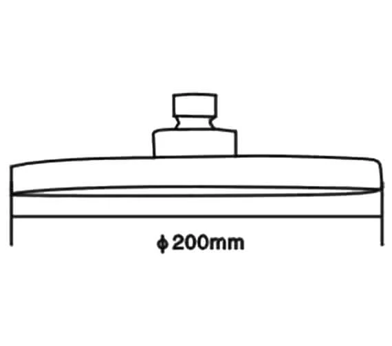Nuie 200mm ABS Fixed Shower Head 3 Nuie 200mm ABS Fixed Shower Head - Image 3