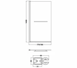 Nuie 1435mm High Square Bath Screen -Duravit Sales Shop M700 2023 5 22 7 39 2 24