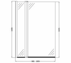Nuie 1435mm High Square Bath Screen -Duravit Sales Shop M700 2023 5 22 7 41 8 514