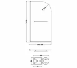Nuie 1430mm High Straight Bath Screen -Duravit Sales Shop M700 2023 5 23 12 23 7 531
