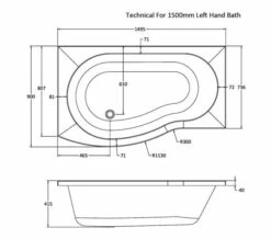 Nuie B-Shaped White Shower Bath Set -Duravit Sales Shop M700 2023 5 26 10 53 37 392
