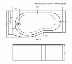 Nuie B-Shaped White Shower Bath Set -Duravit Sales Shop M700 2023 5 26 10 54 26 507