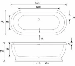 Heritage Derrymore 1745 X 790mm Double Ended Roll Top Bath 6 Heritage Derrymore 1745 X 790mm Double Ended Roll Top Bath -Duravit Sales Shop M700 2023 5 27 11 43 22 51