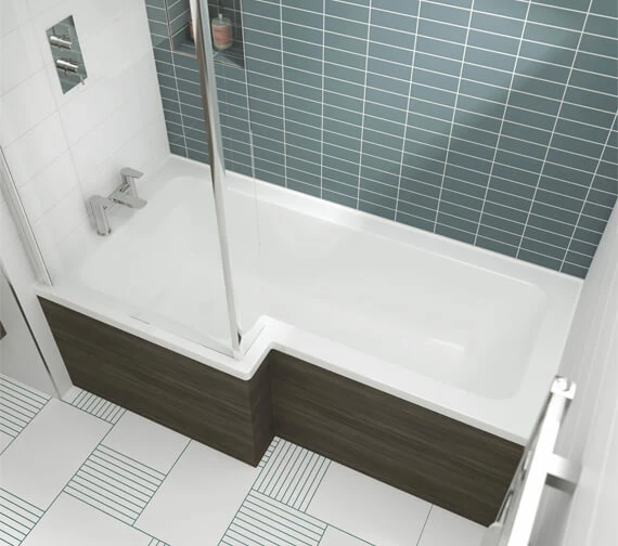 Nuie Square L-Shaped Shower Bath 5 Nuie Square L-Shaped Shower Bath - Image 5