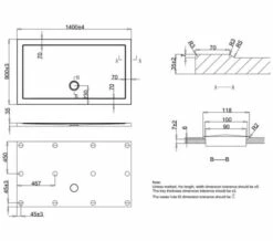 Crosswater Walk-In 35mm Acrylic Shower Tray -Duravit Sales Shop M700 2023 5 30 15 40 50 237