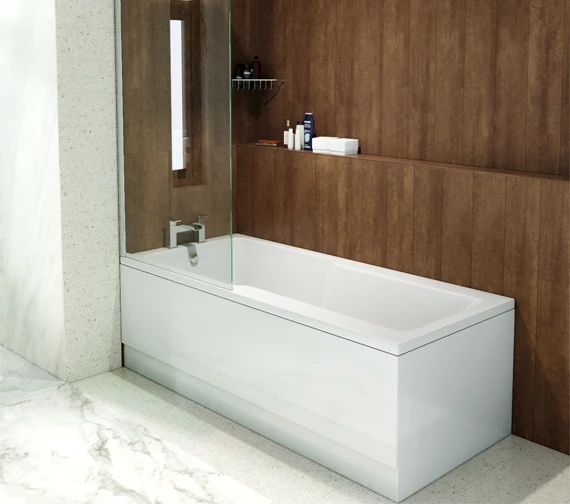 Joseph Miles Kipp 1700 X 750mm 0 Tap-Hole White Single Ended Shower Bath 2 Joseph Miles Kipp 1700 X 750mm 0 Tap-Hole White Single Ended Shower Bath - Image 2