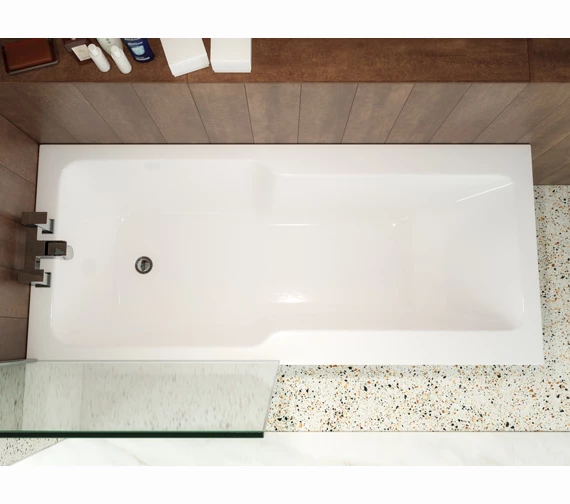 Joseph Miles Kipp 1700 X 750mm 0 Tap-Hole White Single Ended Shower Bath 4 Joseph Miles Kipp 1700 X 750mm 0 Tap-Hole White Single Ended Shower Bath - Image 4