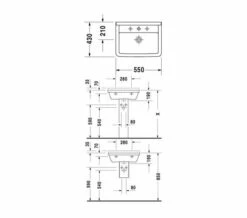 Duravit Starck 3 Underneath Glazed 1 Tap Hole Washbasin With Overflow -Duravit Sales Shop M700 2023 5 31 11 33 21 126