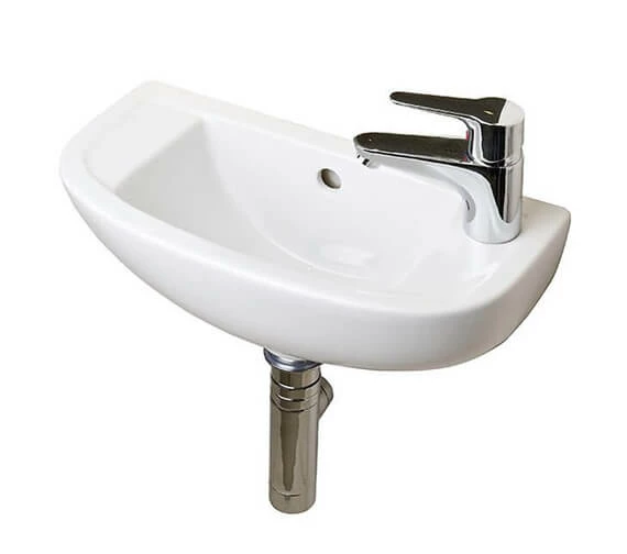 Essential Lily Slimline 450mm White Compact Basin 4 Essential Lily Slimline 450mm White Compact Basin - Image 4
