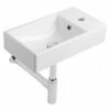 Tavistock Dimension White Wall Hung 460mm Basin With 1 Right Hand Tap Hole