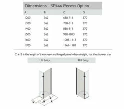 Aqata Spectra SP446 Walk-In Enclosure With Hinged Panel For Recess Installation -Duravit Sales Shop M700 2023 6 16 7 27 45 828
