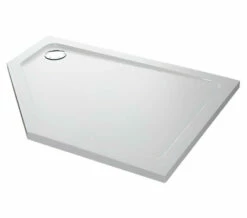 Mira Flight Low 1200 X 900mm Pentagon Shower Tray White