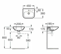 Roca Nexo Compact Cloakroom White Basin 450mm Wide -Duravit Sales Shop M700 2023 7 25 12 9 48 475
