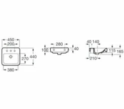 Roca Senso Square White Wall-Hung Basin With 1 Tap Hole -Duravit Sales Shop M700 2023 7 26 8 28 50 999