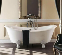 Burlington Bateau 1640 X 700mm White Double Ended Freestanding Bath
