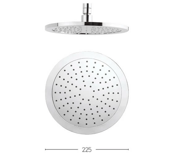 Crosswater Dial Chrome Fixed Shower Head 225mm - FH225C+ 2 Crosswater Dial Chrome Fixed Shower Head 225mm - FH225C+ - Image 2