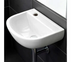 RAK Compact Special Needs 380mm White Wall Hung Basin -Duravit Sales Shop QS V10042 1 mn