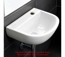 RAK Compact Special Needs 380mm White Wall Hung Basin -Duravit Sales Shop QS V10042 3 mn