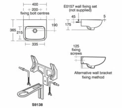 Armitage Shanks Portman 21 Contemporary Wall-Hung Basin -Duravit Sales Shop QS V16174 2 mn