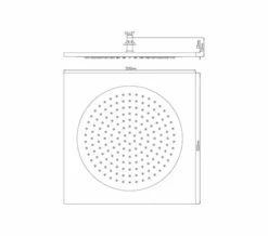 Hudson Reed Chrome Square Ceiling Tile Fixed Shower Head -Duravit Sales Shop QS V17241 2 mn