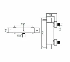 Roper Rhodes Storm Bottom Outlet Bar Shower Valve Chrome - SV2208 3 Roper Rhodes Storm Bottom Outlet Bar Shower Valve Chrome - SV2208 -Duravit Sales Shop QS V22412 2 mn