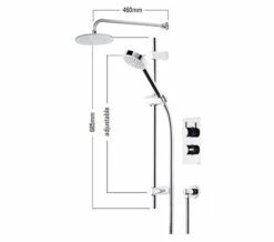 Roper Rhodes Event Round Dual Function Shower System Chrome With Fixed Head -Duravit Sales Shop QS V22422 2 mn