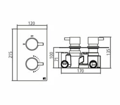 Roper Rhodes Event Round Dual Function Shower System Chrome With Fixed Head -Duravit Sales Shop QS V22422 3 mn