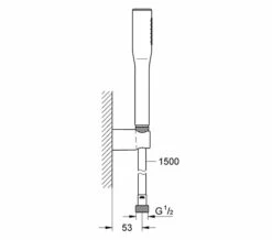 Grohe Euphoria Stick Cosmopolitan Chrome Shower Set - 27369000 -Duravit Sales Shop QS V24062 2 mn