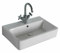 Roper Rhodes Hampton Rectangular White Countertop Basin - HAM560C -Duravit Sales Shop QS V25372 1 mn
