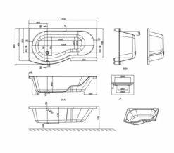 Cleargreen Ecoround White Shower Bath 14 Cleargreen Ecoround White Shower Bath -Duravit Sales Shop QS V26293 2 mn