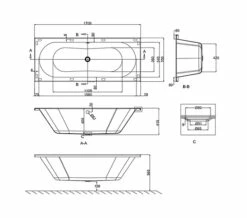 Cleargreen Verde Rectangular Double Ended White Bath 1700 X 700mm 6 Cleargreen Verde Rectangular Double Ended White Bath 1700 X 700mm -Duravit Sales Shop QS V26305 2 mn