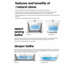 Clearwater Lacrima Natural Stone Freestanding Oval Bath 1690 X 800mm -Duravit Sales Shop QS V26342 5 mn