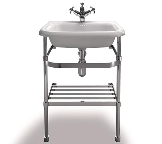 Clearwater Traditional Small Roll Top Basin With Stand 1 Clearwater Traditional Small Roll Top Basin With Stand