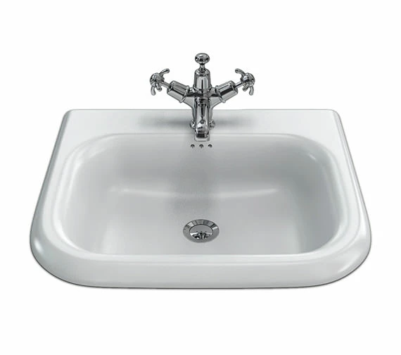 Clearwater Traditional Small Roll Top Basin With Stand 3 Clearwater Traditional Small Roll Top Basin With Stand - Image 3