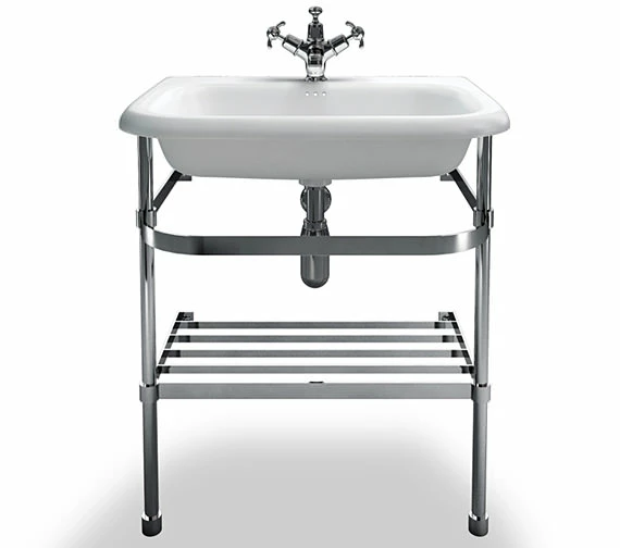 Clearwater Traditional Small Roll Top Basin With Stand 4 Clearwater Traditional Small Roll Top Basin With Stand - Image 4