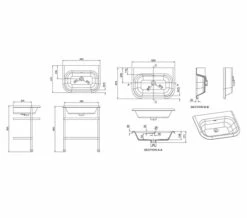 Clearwater Traditional Small Roll Top Basin With Stand 11 Clearwater Traditional Small Roll Top Basin With Stand -Duravit Sales Shop QS V26359 2 mn