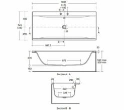 Ideal Standard Concept 1700 X 750mm White Double Ended Bath -Duravit Sales Shop QS V26650 2 mn