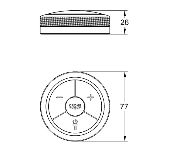 Grohe F-Digital Chrome Remote Controller Wireless For Bath Or Shower - 36309000 2 Grohe F-Digital Chrome Remote Controller Wireless For Bath Or Shower - 36309000 - Image 2
