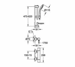 Grohe Grohtherm 1000 Thermostat Chrome Shower Mixer Valve With Euphoria Shower Set 6 Grohe Grohtherm 1000 Thermostat Chrome Shower Mixer Valve With Euphoria Shower Set -Duravit Sales Shop QS V28706 2 mn
