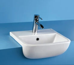 RAK Series 600 Semi Recessed White Basin -Duravit Sales Shop QS V30120 3 mn