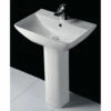 RAK Summit 1 Tap Hole White Basin With Full Pedestal 600mm