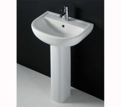 RAK Compact 450mm White Basin With 1 Tap Hole -Duravit Sales Shop QS V36348 1 mn