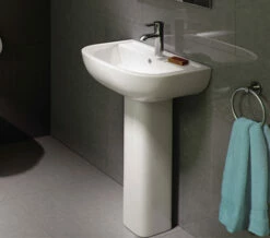 RAK Compact 450mm White Basin With 1 Tap Hole -Duravit Sales Shop QS V36349 4 mn