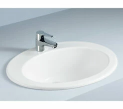 RAK Jessica White Over Counter Vanity Bowl 530mm 1 Tap Hole - JESVB1